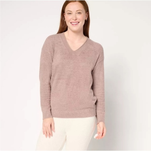 Barefoot dreams cozychic lite core spun pullover sweater small - Picture 1 of 7
